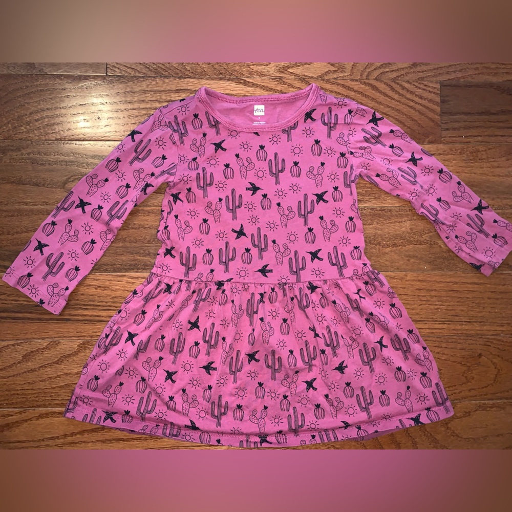 Tea Collection Pink Ruffled Tiered Dress